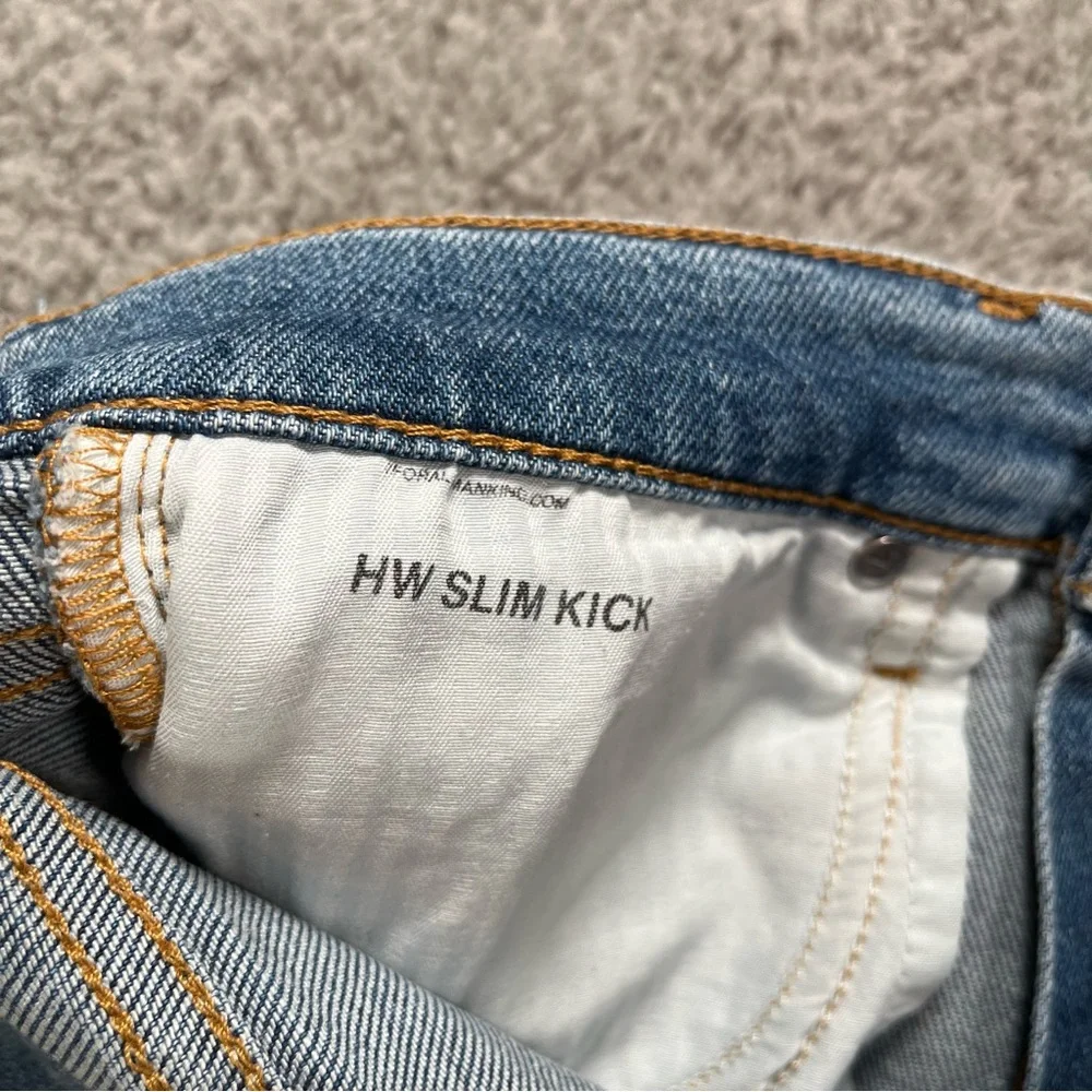 7 For All Mankind Women’s‎ Luxe Vintage Raw Hem Jeans HW Slim Kick Size 28 - Picture 5 of 9